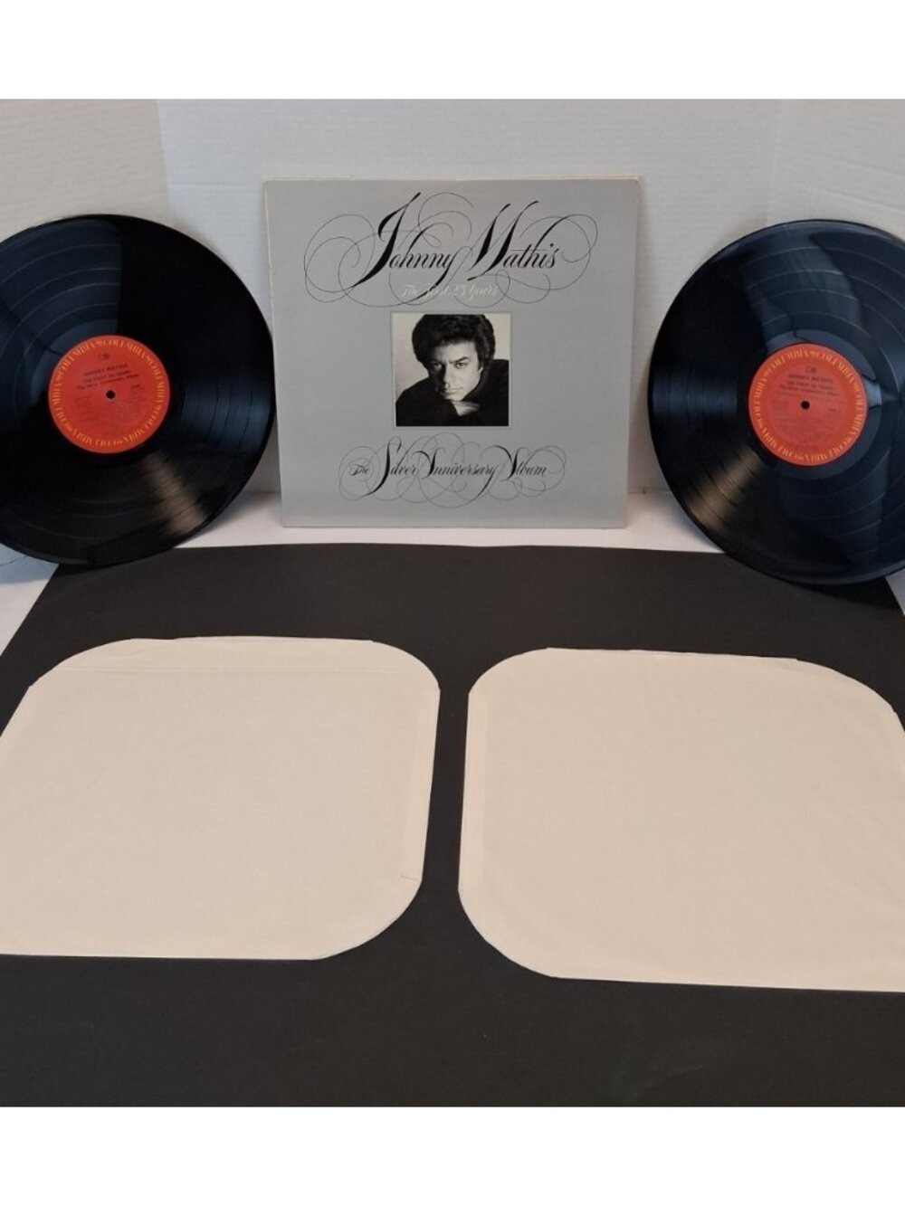 Johnny Mathis The Silver Anniversary Album Set of 2 Vinyl Records C2X 37440 VG+